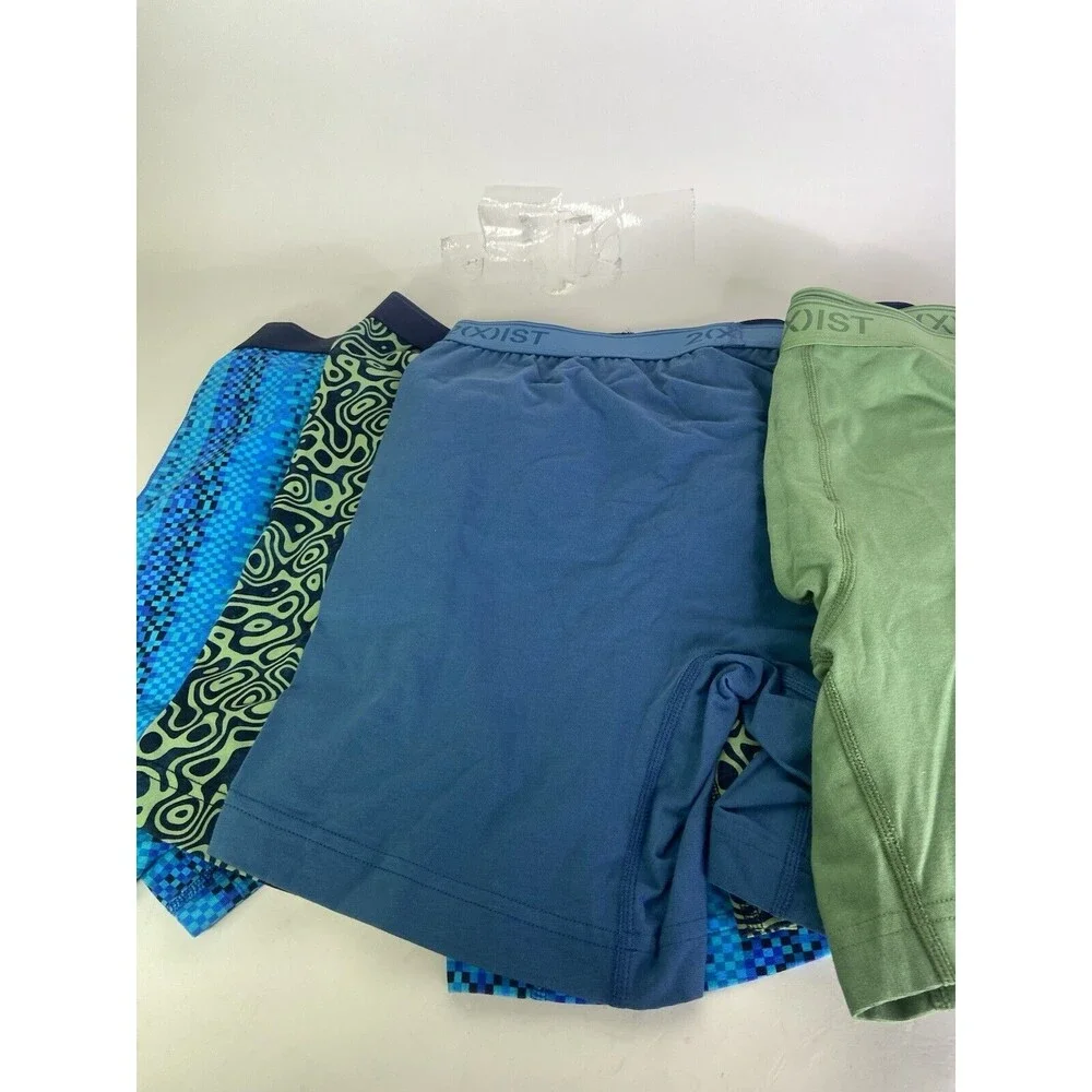2xist Essential Cotton Stretch 4 Piece Boxer Brief Underwear Mens Size M